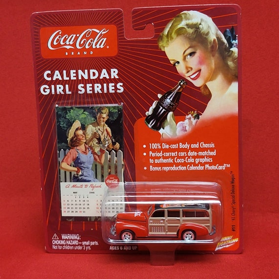 Coca Cola Johnny Lightning Calendar Girl Series Die Cast 41 Chevy