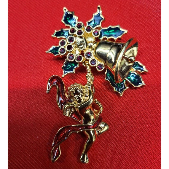 Vintage Christmas Pins/ Brooch Set of 2  Christma… - image 7