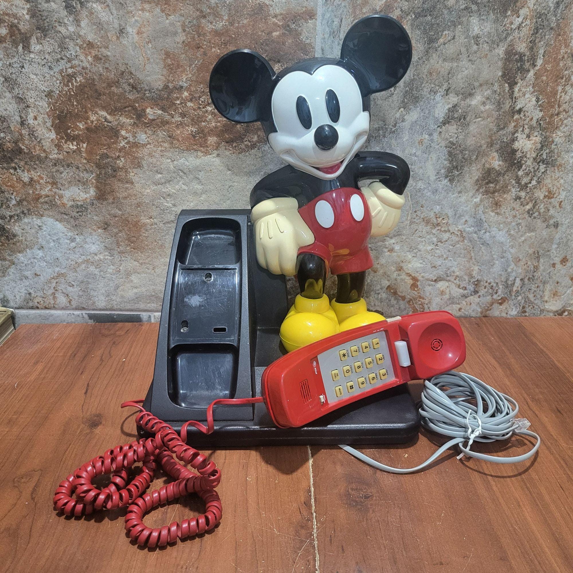Vintage Disney Mickey Mouse Telephone Landline Working Push Button