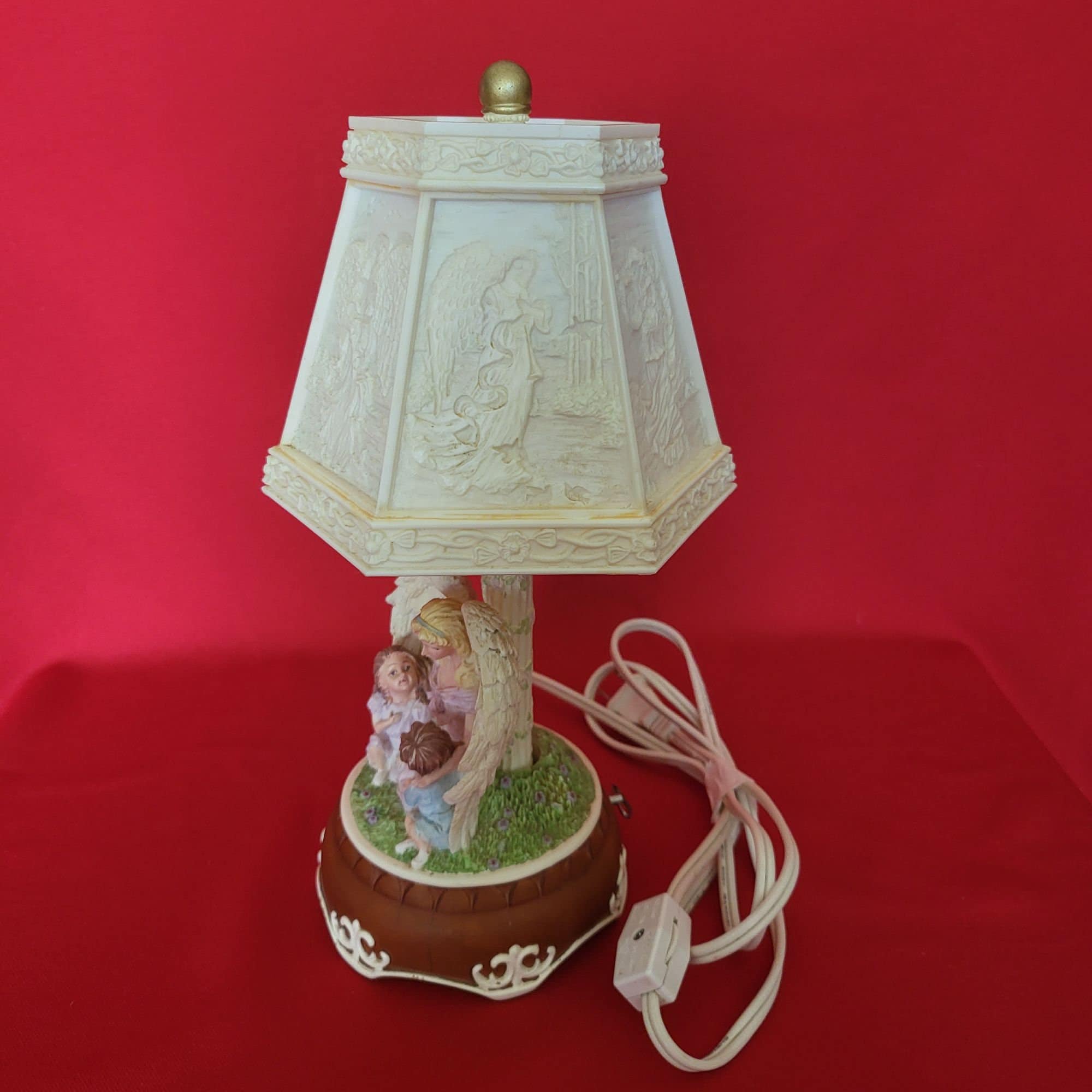 Vintage Angel Lamp Music Box Etsy