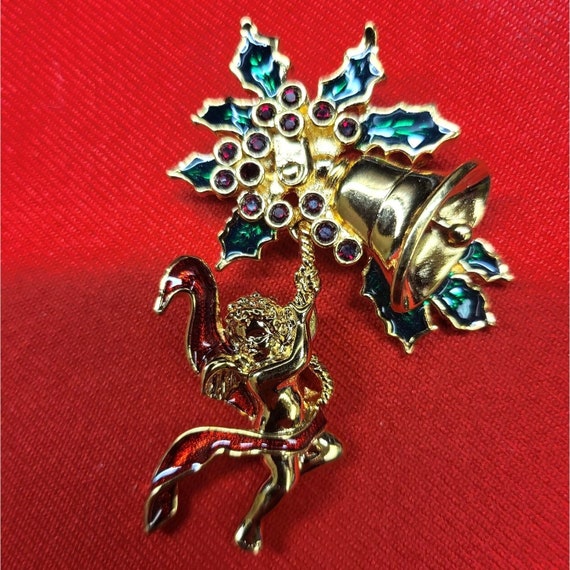 Vintage Christmas Pins/ Brooch Set of 2  Christma… - image 5