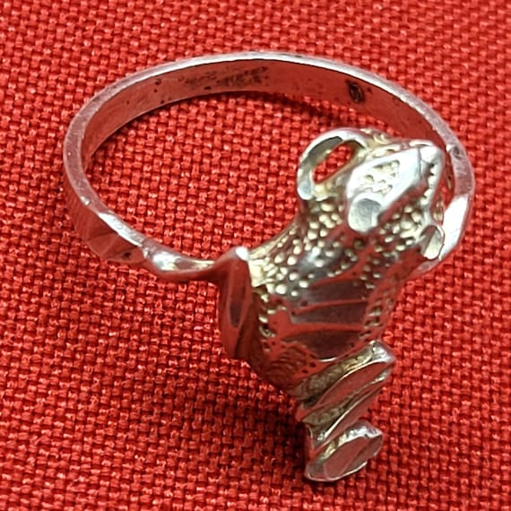 Sterling Silver 925 Frog Ring - image 1