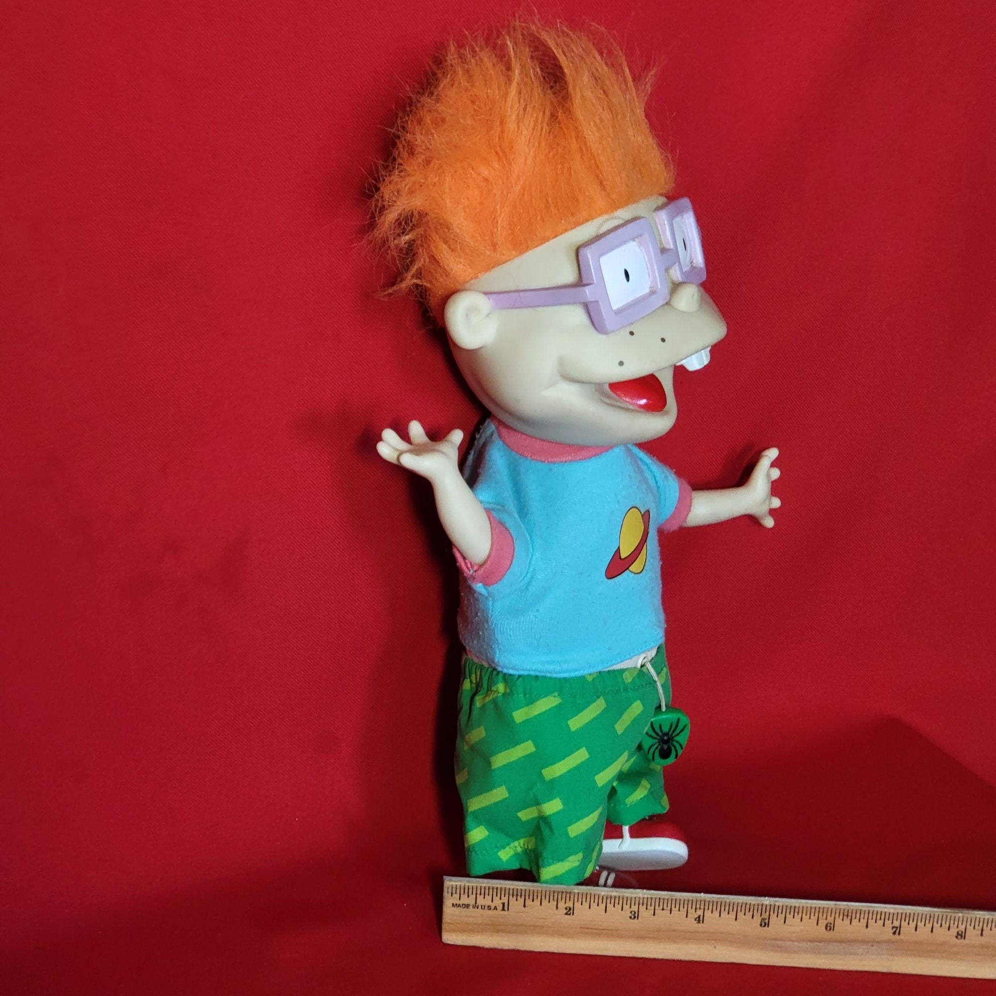 Viacom Rugrats Scared Chuckie Finster Plush Doll Toy Pull String 1996 ...
