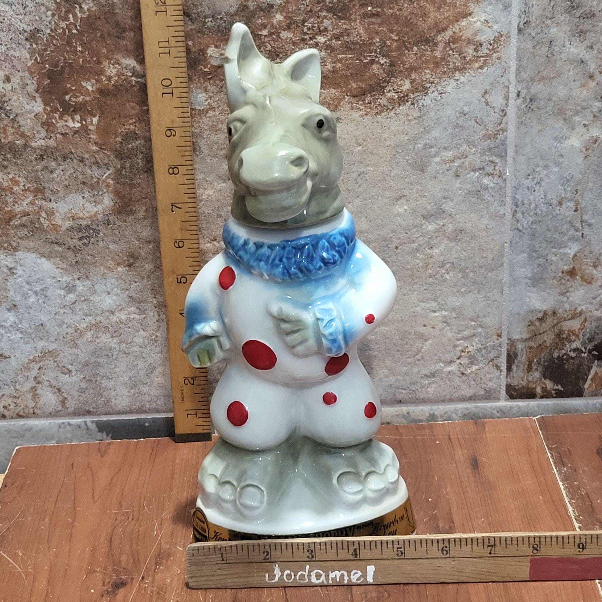 1968年製JIM BEAM 象の陶器ビンテージボトル Vintage Jim Beam Kentucky Bourbon Whiskey Donkey Decanter 1968 - Etsy