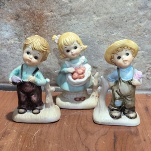 Vintage Norleans Boy and Girl Figurines Set of 3