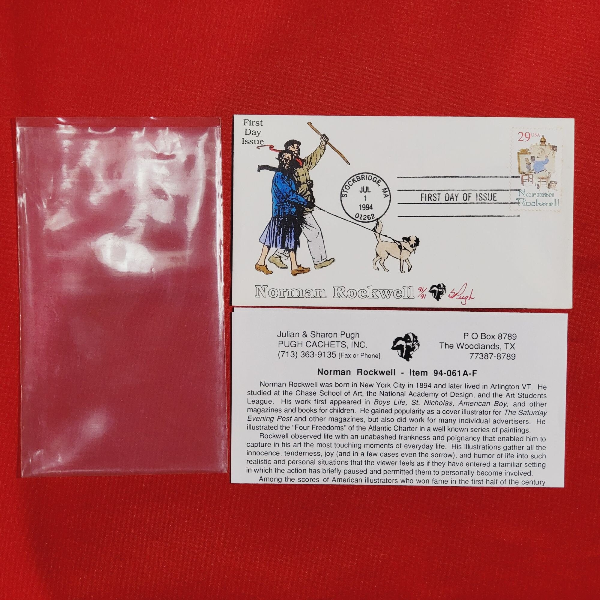 First Day of Issue Stamp Cache Envelope and Enclosure Norman Rockwell - Etsy