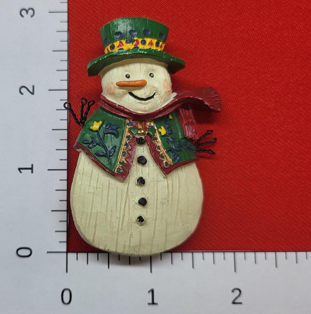 クリスマスピンブローチ：サンタ、スノーマン、ギフトボックス - 5個