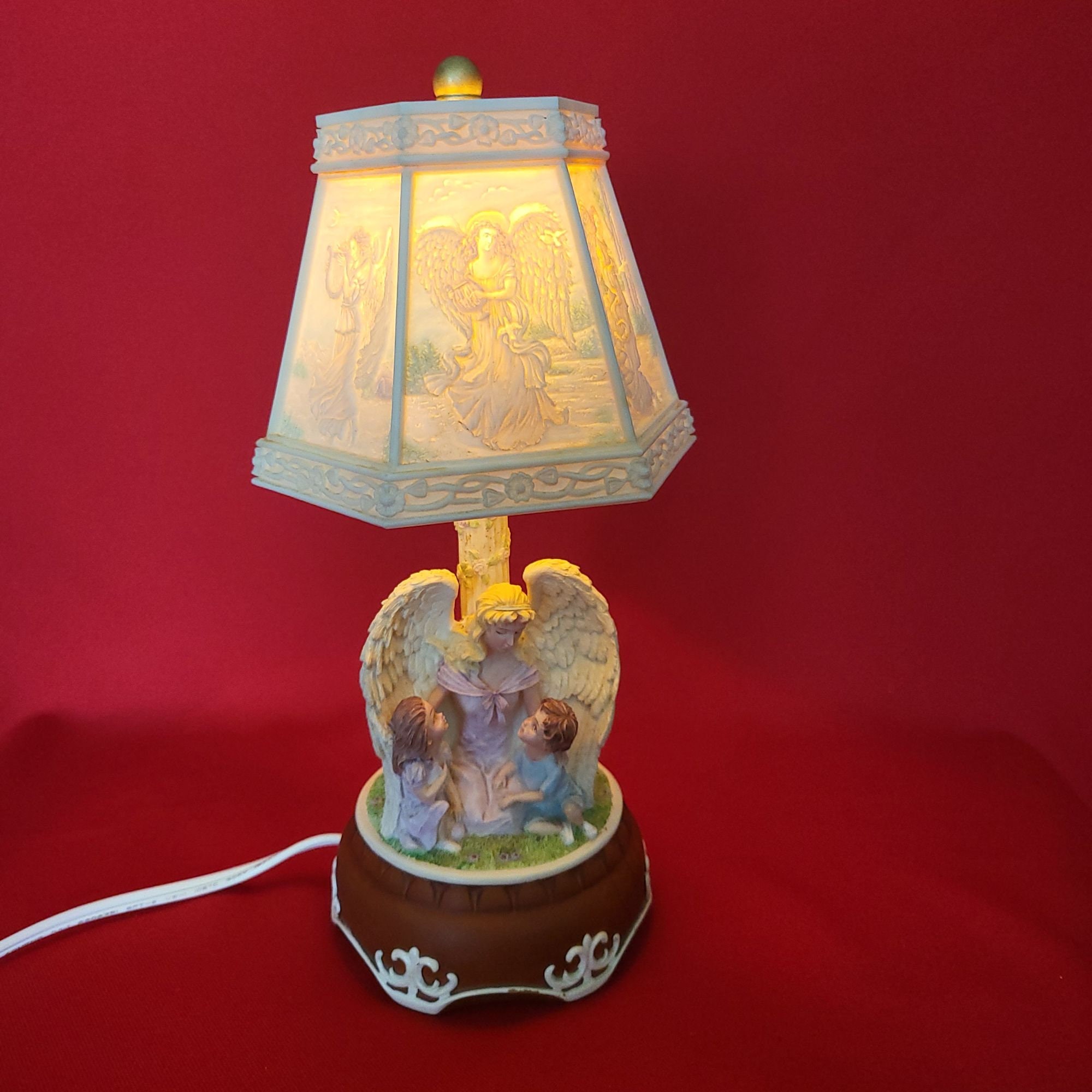 Vintage Angel Lamp Music Box Etsy
