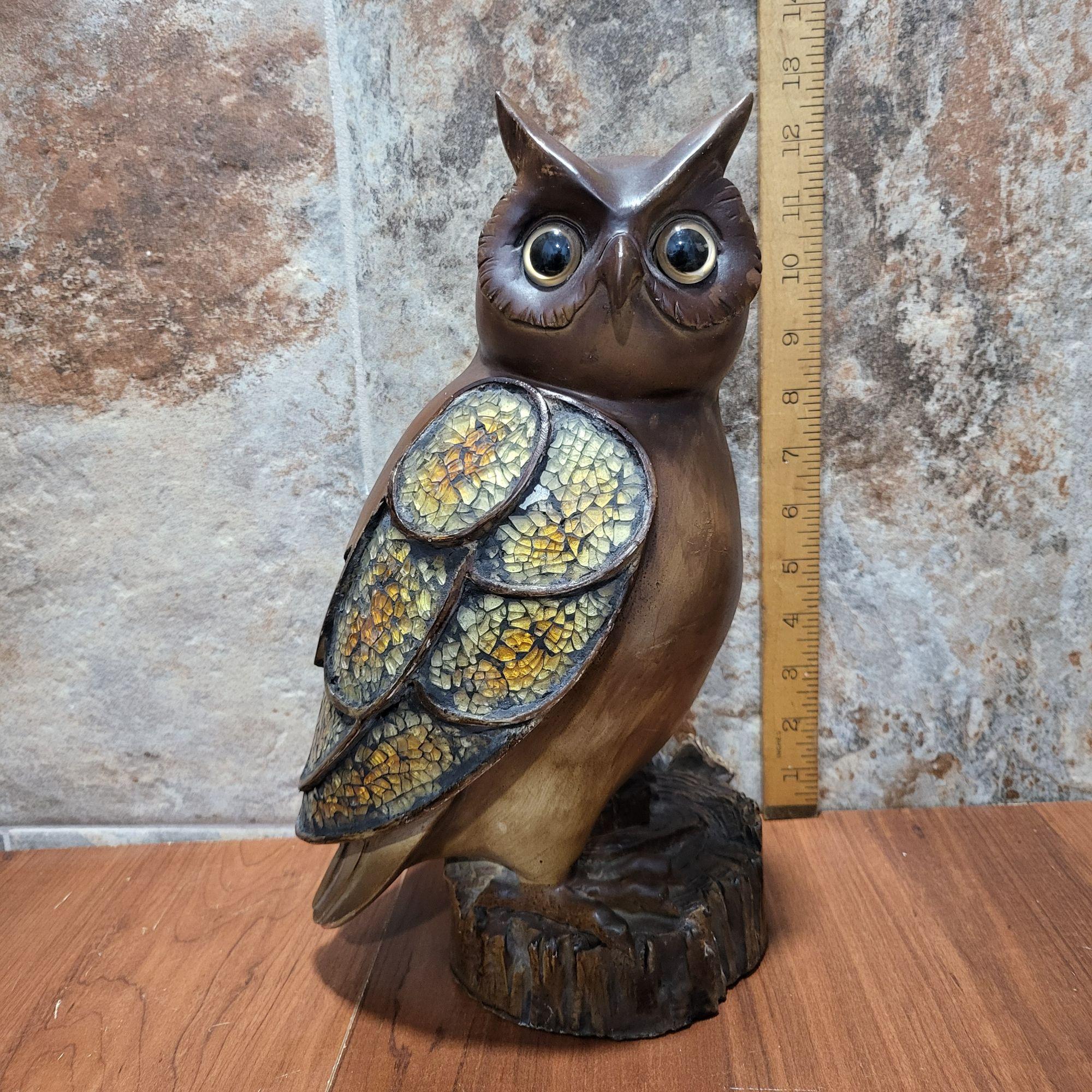 大きな陶器製フクロウの置物・高さ　約62cm 大きな陶器のフクロウの置物 室内装飾 高さ12インチ - Etsy 日本