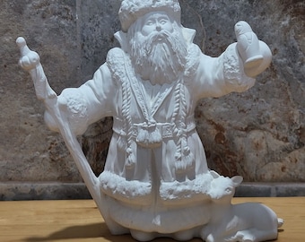 VTG Ready to Paint  Ceramic Santa Claus Bisque 1998