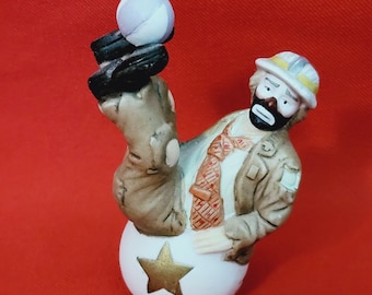 Figurina vintage Flamba Emmett Kelly Clown Balancing Act