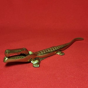 Vintage Brass Crocodile Nutcracker Brass Alligator