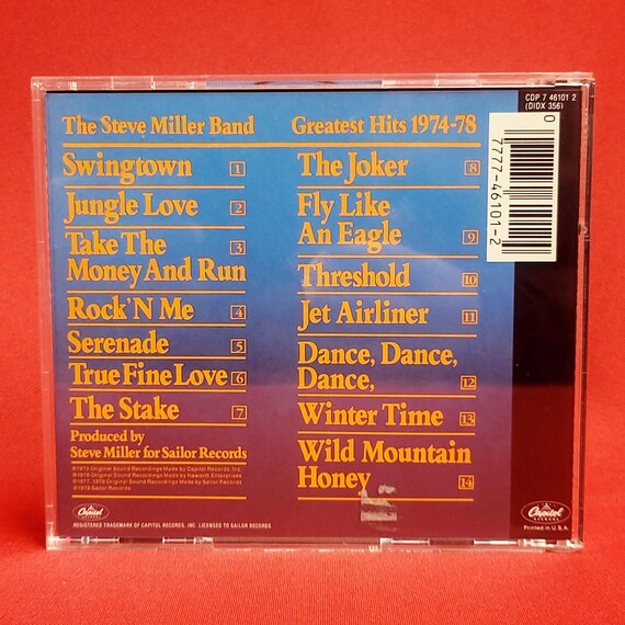 Steve Miller Band Greatest Hits 1974-1978 Audio CD - Etsy