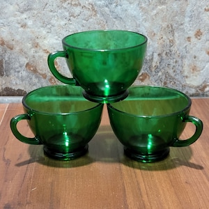 Forest Green Punch Cups Set of 3