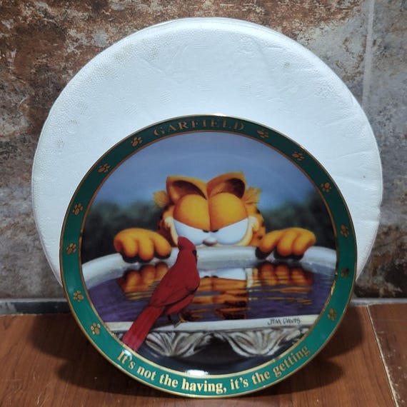 Garfield Decorative Plate: Jim Davis 'its Not the Having' 1978 - Etsy