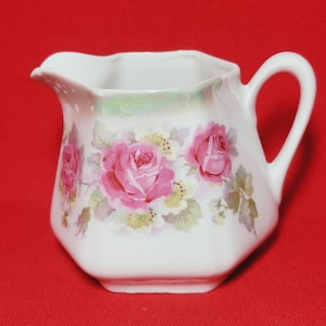 Vintage Porcelain Roses Cream Pitcher