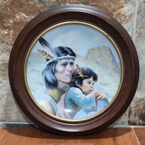 Sombras vagas Plato decorativo de colección de la Nación Kiowa de Perillo Tercera edición Patrimonio indígena de las Américas