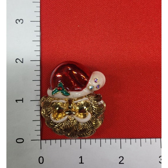 Christmas Pin Brooch Set of 2  Christmas Santa & … - image 9