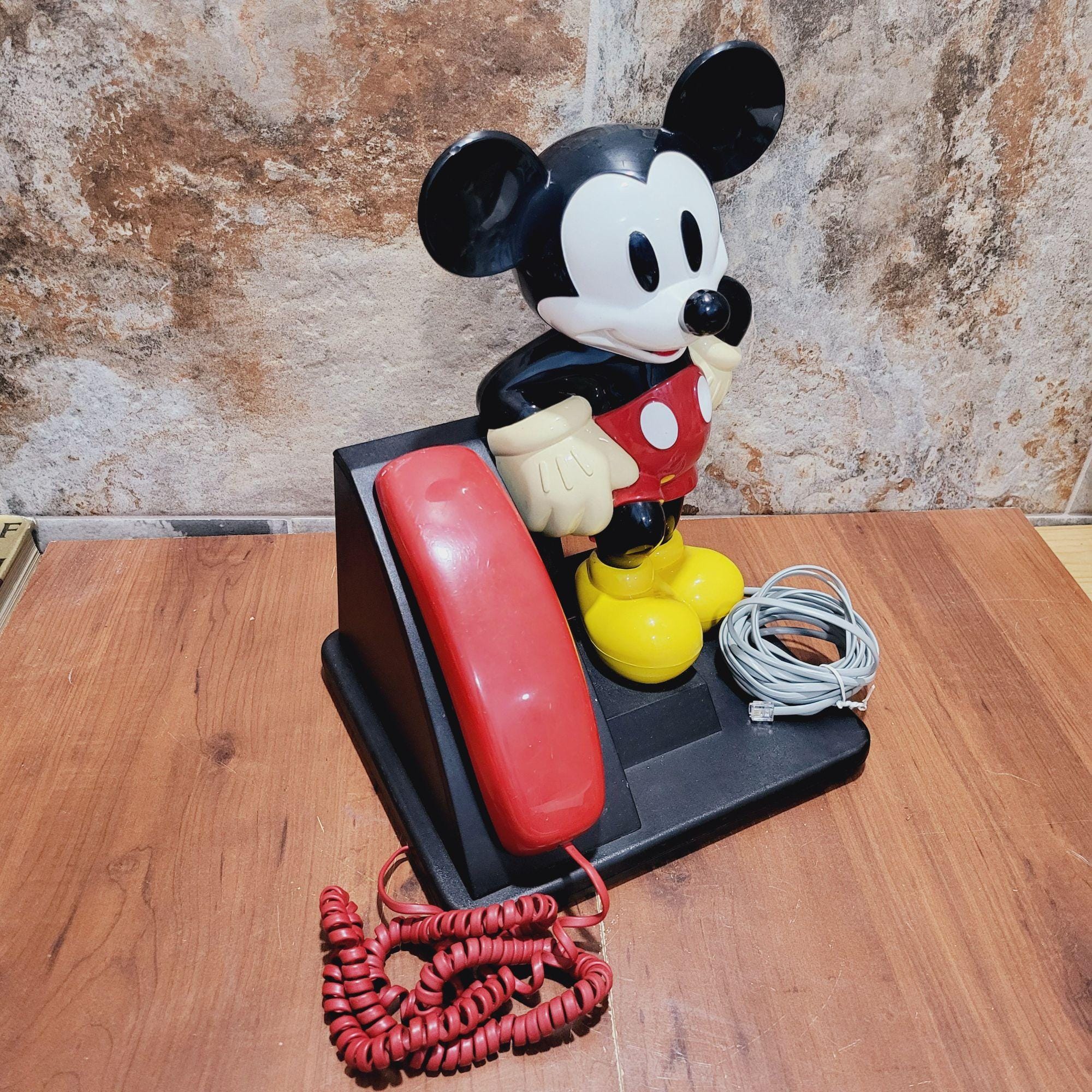 Vintage Disney Mickey Mouse Telephone Landline Working Push Button - Etsy