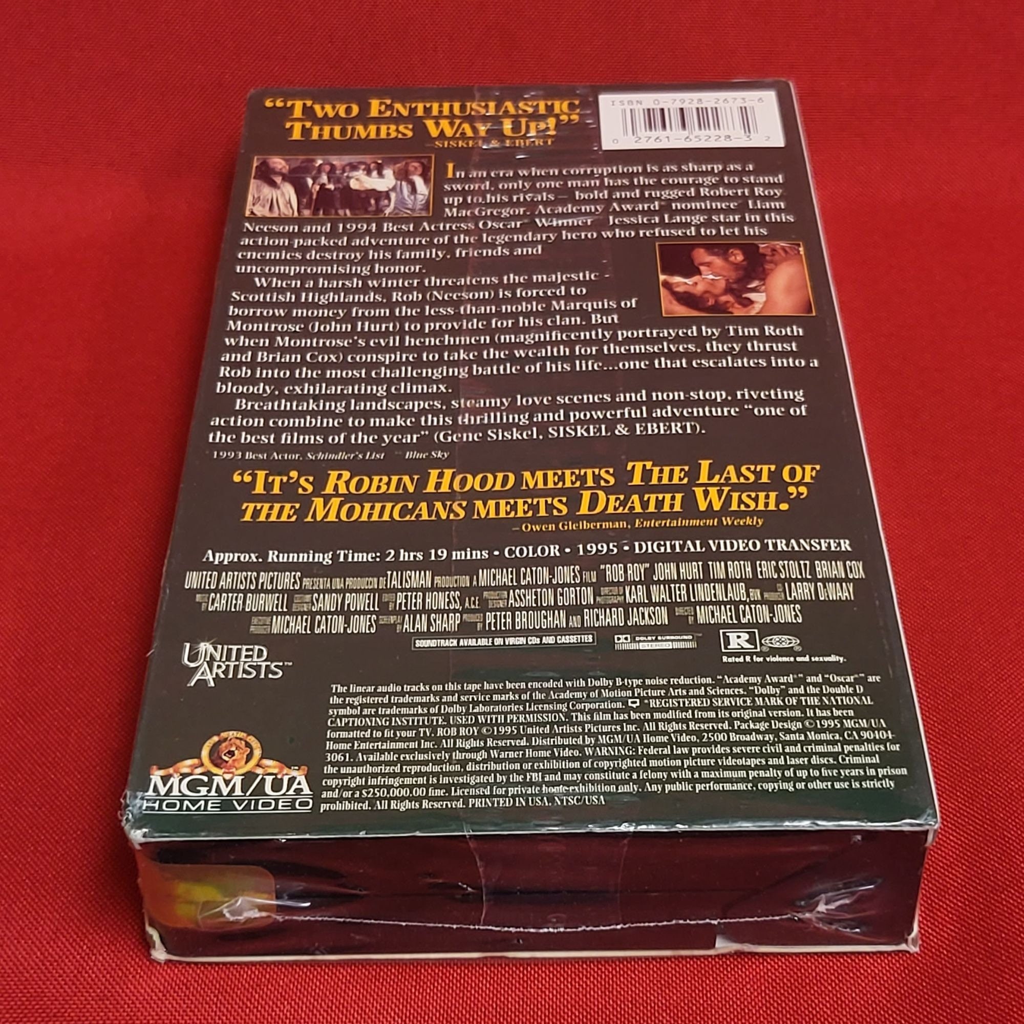 Rob Roy 1995 Liam Neeson Jessica Lange VHS New Sealed - Etsy
