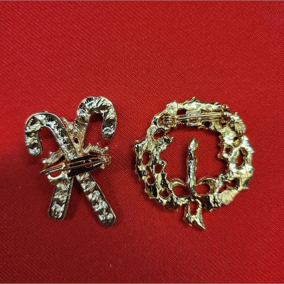 Christmas Pin Brooch Set of 2 Christmas Candy Can… - image 5
