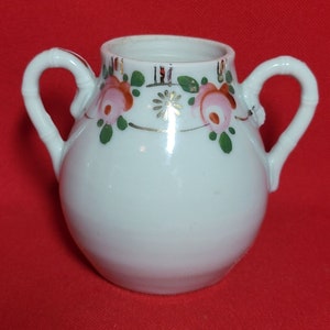 VTG Porcelain Sugar Bowl Floral Design