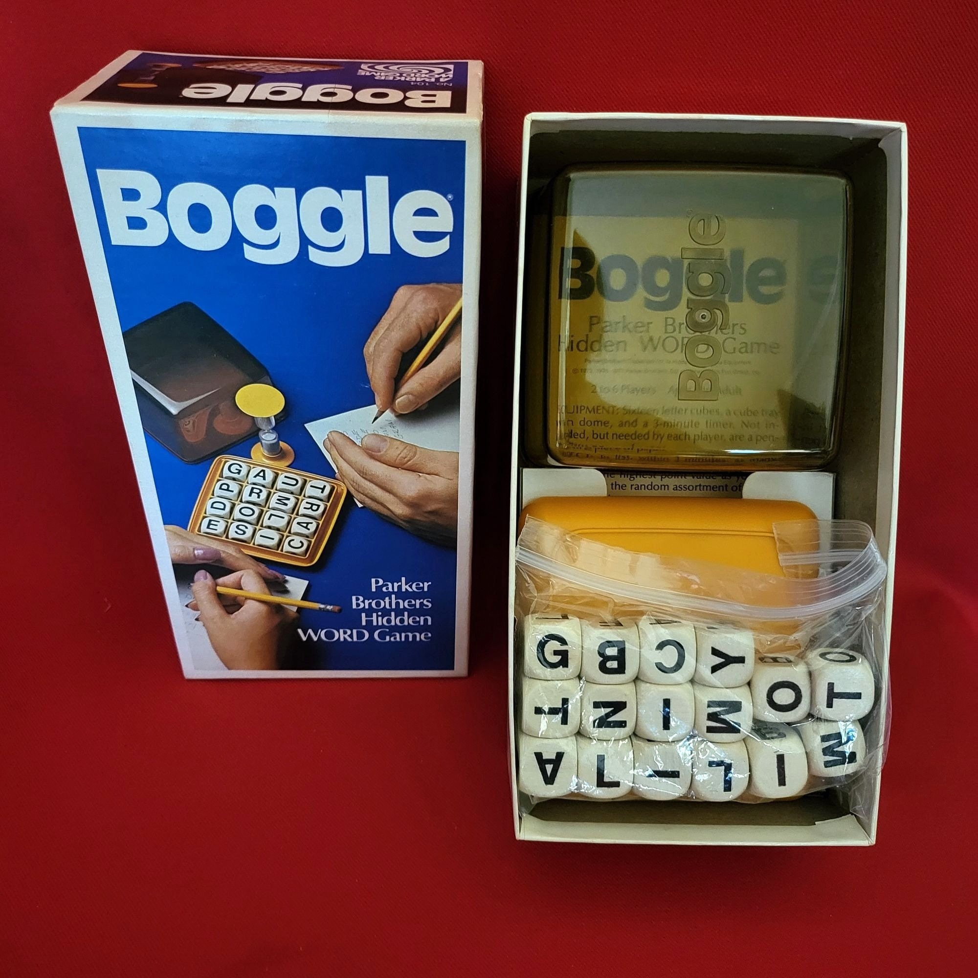 Vintage Boggle Hidden Word Game Parker Brothers 1976 - Etsy