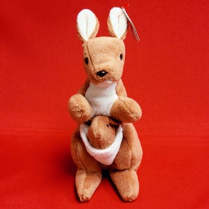 TY Beanie Babies Baby Pouch Kangaroo 1996 Stuffed Animal