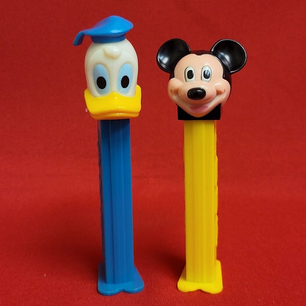 VTG Mickey Mouse Donald Duck Pez Spender 2er Set