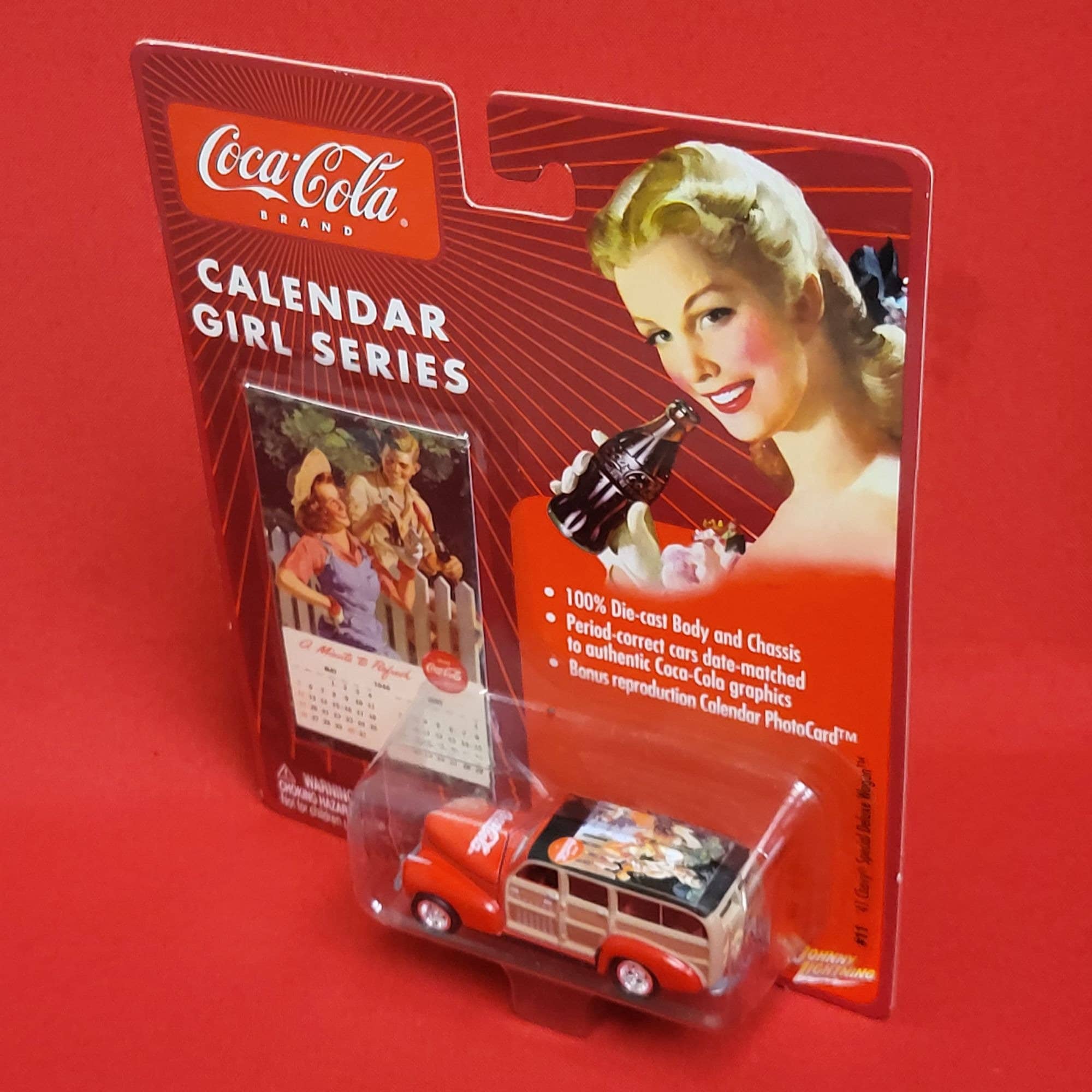 Coca Cola Johnny Lightning Calendar Girl Series Die Cast 41 Chevy