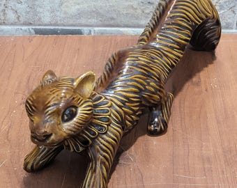 Décoration d'intérieur, figurine vintage en céramique d'écureuil