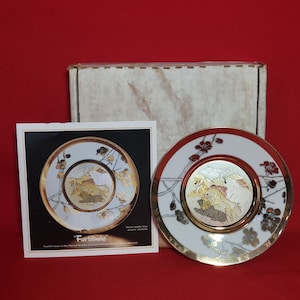Chokin The Hamilton Collection Eternal Wishes of Good Fortune Fortitude Decorative Plate