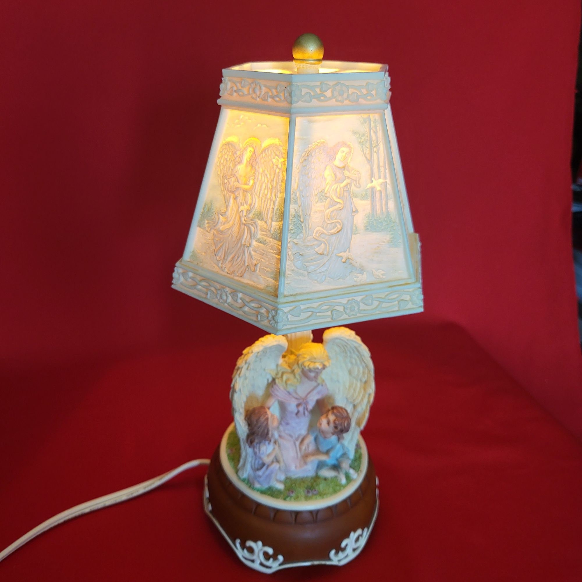 Vintage Angel Lamp Music Box Etsy