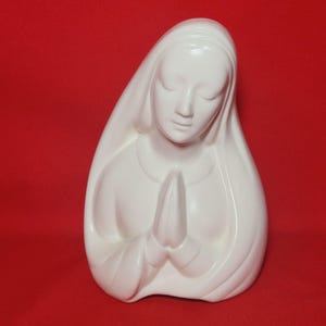 Vintage Praying Madonna Mary Vase Planter Flower Pot Religious Catholic Figurine