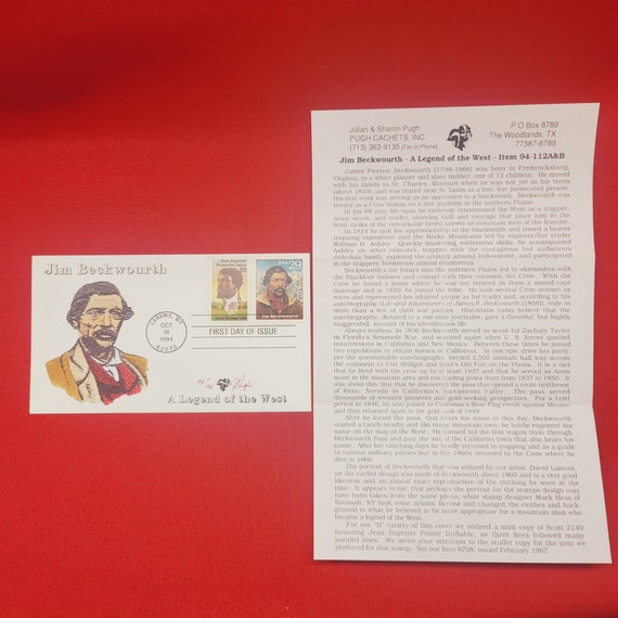 First Day of Issue Stamp Cache Envelope and Enclo… - image 6