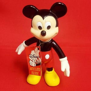 Vintage Disney Articulated Micky Mouse Figurine