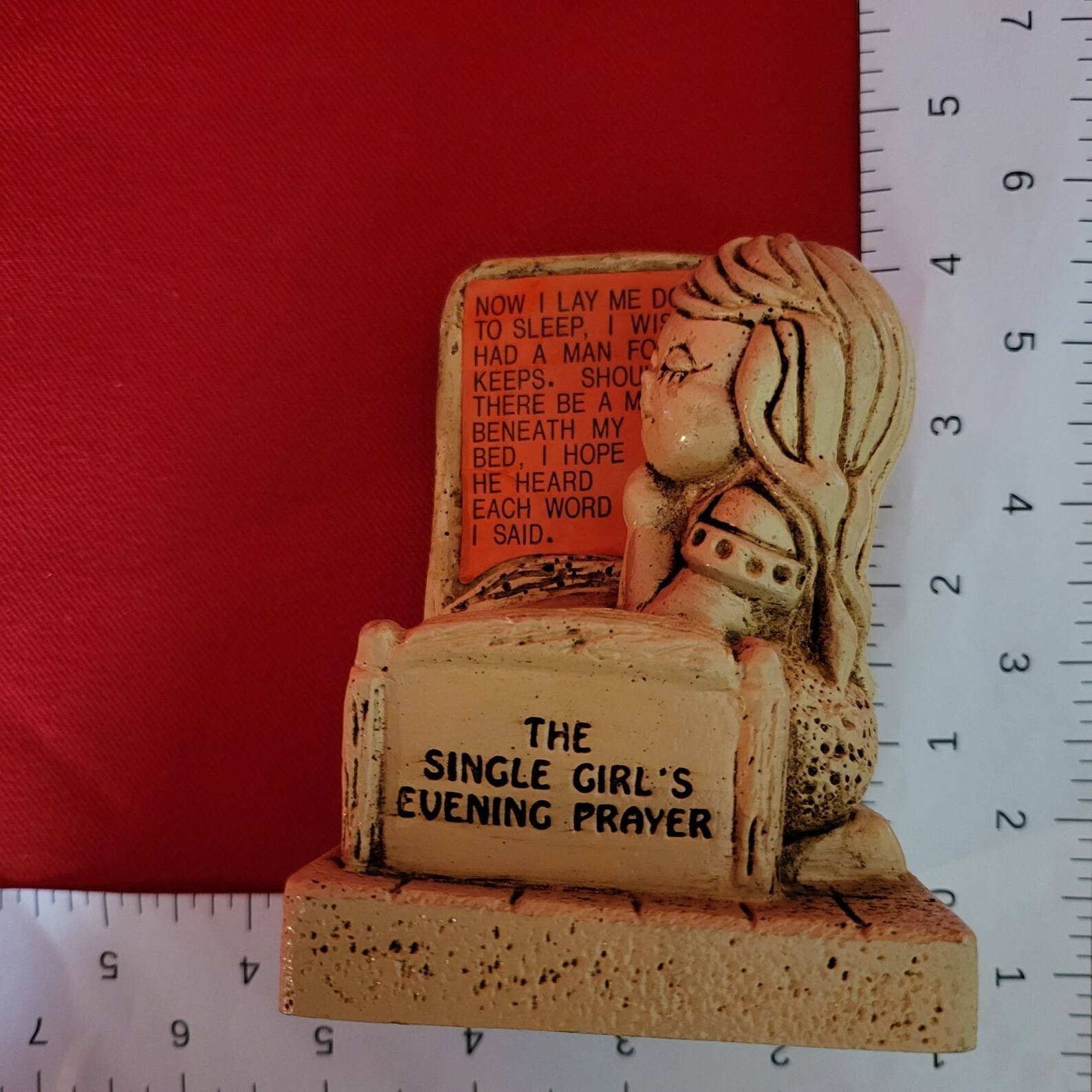 Vintage Paula Statue Figurine Man for Keeps Single Girls Prayer 1970s