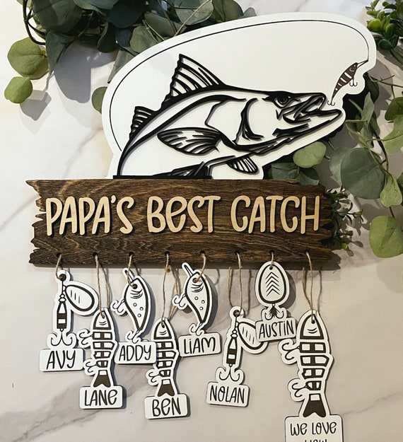 Papa's Best Catch-daddy's Best Catch-father's Day Gift-fishing  Gift-grandkids -  Canada