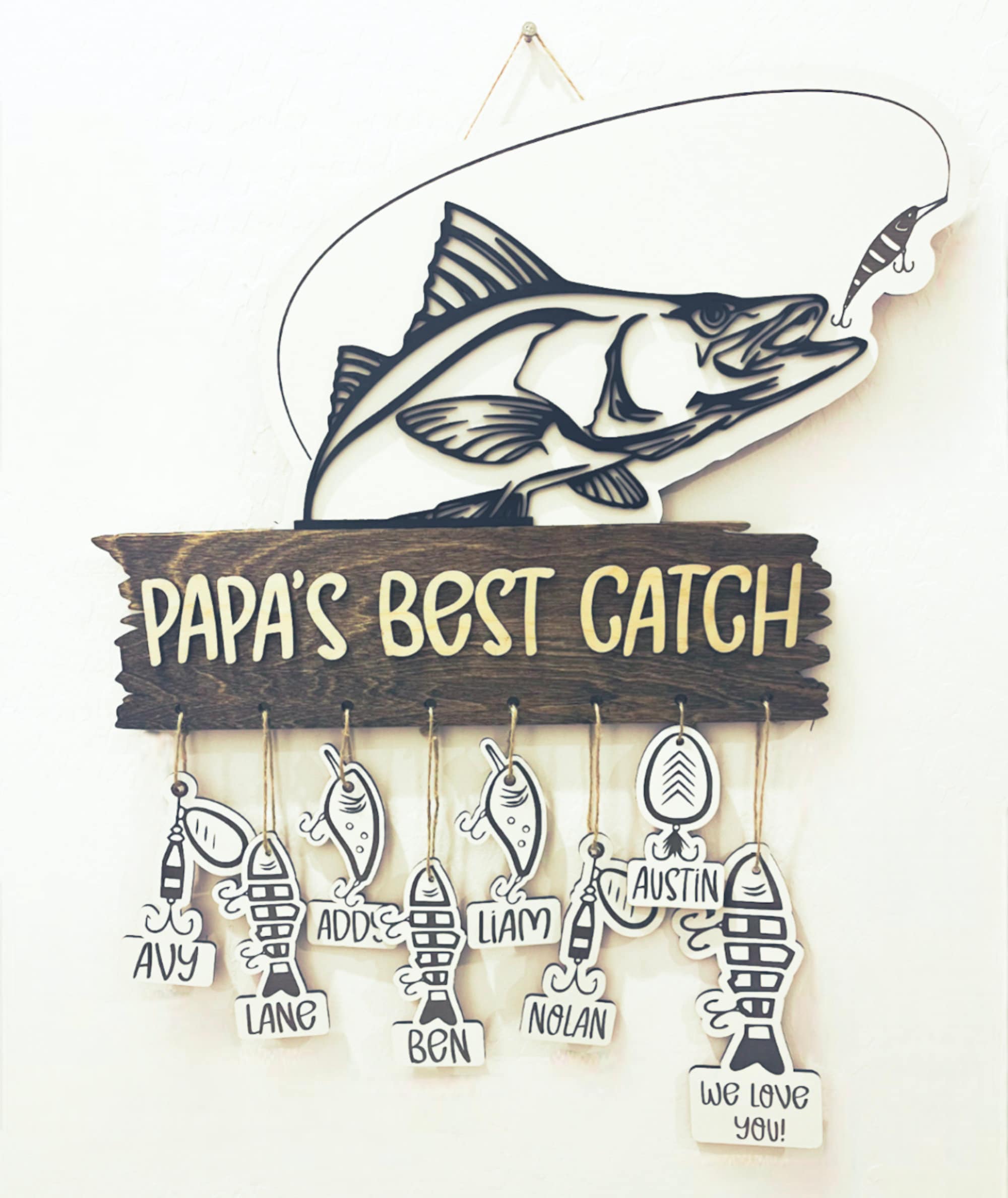 Papa's Best Catch-daddy's Best Catch-father's Day Gift-fishing  Gift-grandkids 