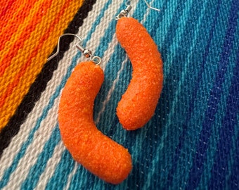 Pendientes de buñuelos de queso