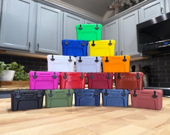 YETI Cooler Miniature Business Card Holder | 1:8 Scale Tiny Desk Organizer | Unique Office Decor Gift | Camping Lover Gift for Him | Novelty