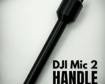 DJI Mic 2 News Reporter Handheld Microphone Handle | Broadcast Style Interview Grip | Journalist Mic Holder | Content Creator YouTuber Film