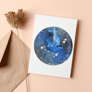 Steenbok lege kaart//Zodiac//Instant digitale download//blanco binnenin