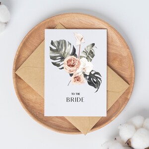 To The Bride // Floral Bridal Shower Card // Instant Digital Download // Blank Inside