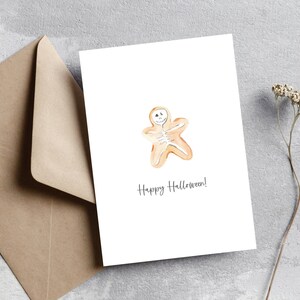 Happy Halloween Skeleton // Cute Halloween Card // Fall Card // Instant Digital Download // Printable Card