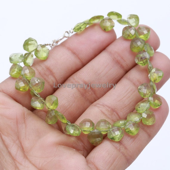 Peridot Gemstone Tennis Bracelet in Sterling Silver