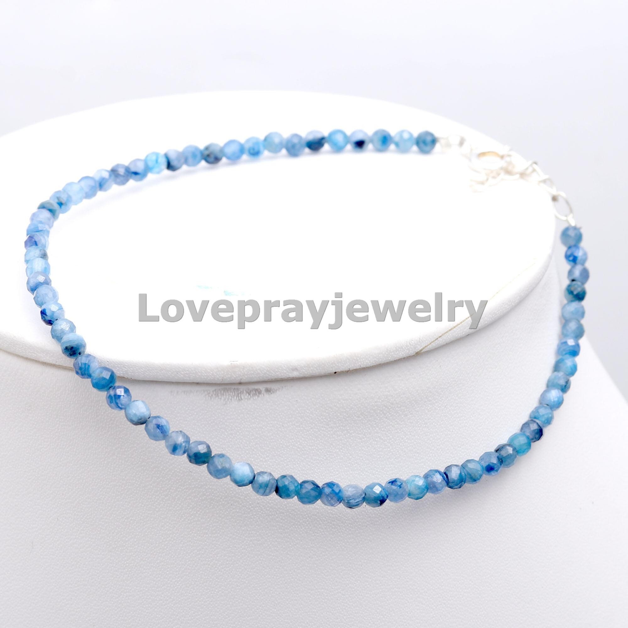 フィー♡カイヤナイト デザインブレスレット 無着色グリーンカイヤナイトブレスレット