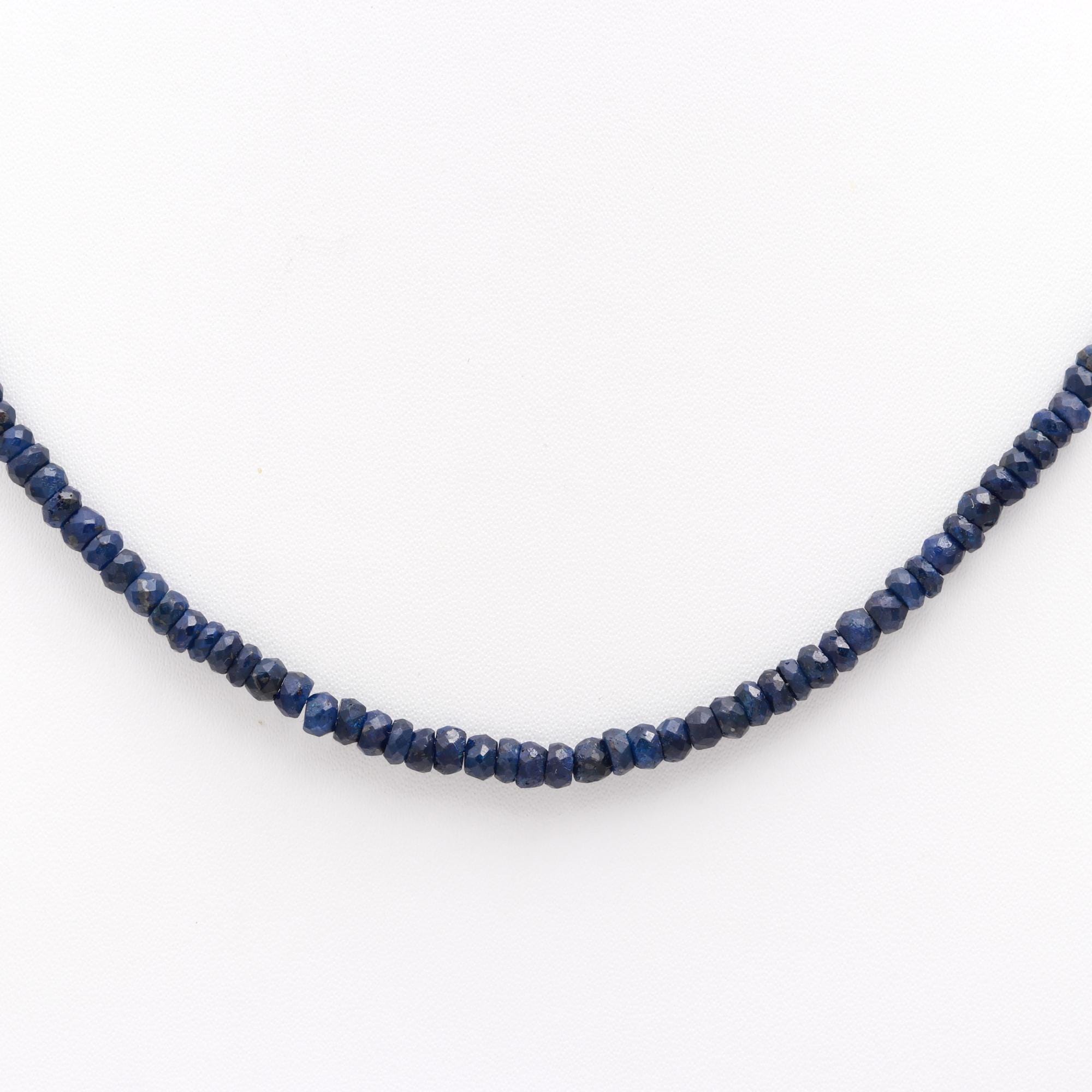 AAA Blue Sapphire Smooth Rondelles 2-3.25mm ~ 13 Strand