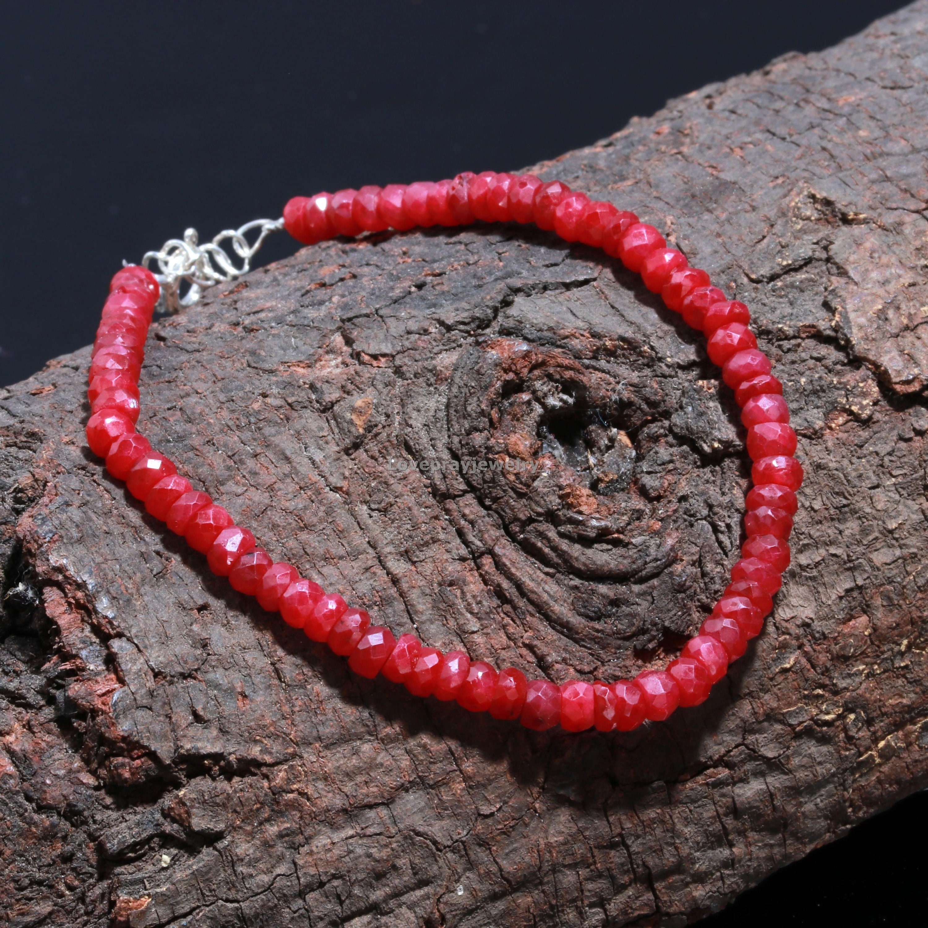 Gold and deals ruby bracelet