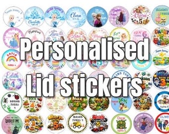 Personalised Playdough Lid Stickers for Kids | Custom Party Favours, Birthday Labels, Play Doh Tags, Classroom Gifts, Fun Party Supplies